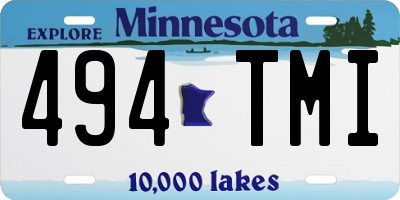 MN license plate 494TMI