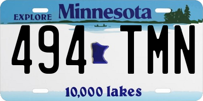 MN license plate 494TMN