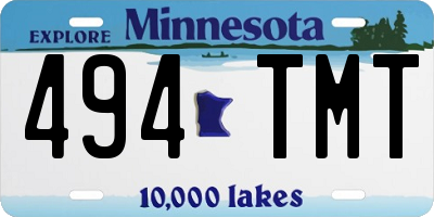 MN license plate 494TMT