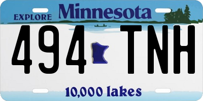 MN license plate 494TNH