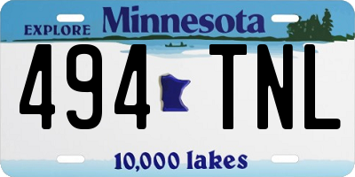 MN license plate 494TNL