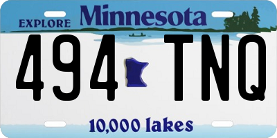 MN license plate 494TNQ