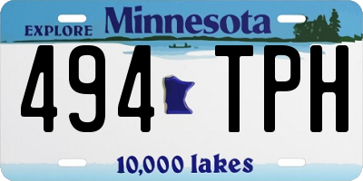 MN license plate 494TPH