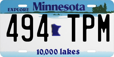 MN license plate 494TPM