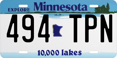MN license plate 494TPN