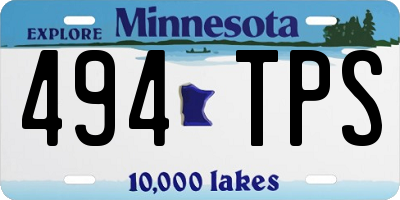MN license plate 494TPS