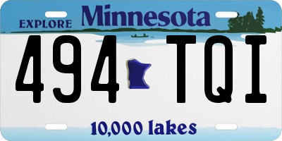 MN license plate 494TQI