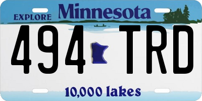 MN license plate 494TRD