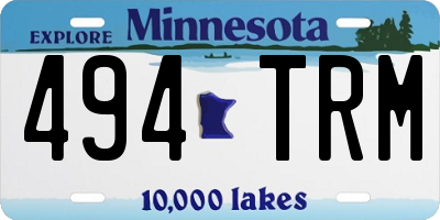 MN license plate 494TRM