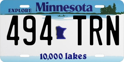 MN license plate 494TRN