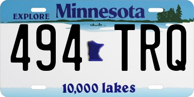 MN license plate 494TRQ