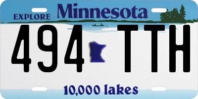 MN license plate 494TTH