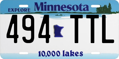 MN license plate 494TTL