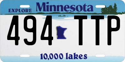 MN license plate 494TTP