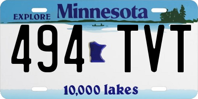 MN license plate 494TVT