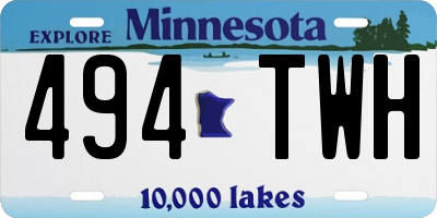 MN license plate 494TWH