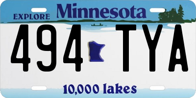 MN license plate 494TYA