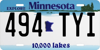 MN license plate 494TYI
