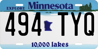 MN license plate 494TYQ