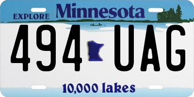 MN license plate 494UAG