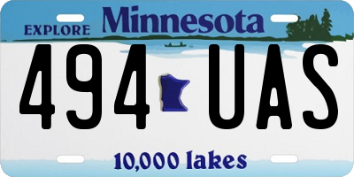 MN license plate 494UAS