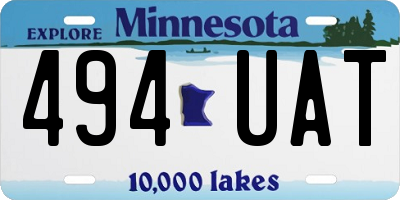 MN license plate 494UAT