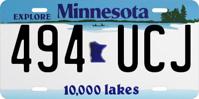 MN license plate 494UCJ