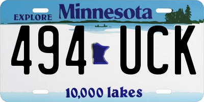 MN license plate 494UCK