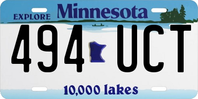 MN license plate 494UCT