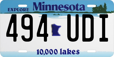 MN license plate 494UDI