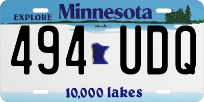 MN license plate 494UDQ