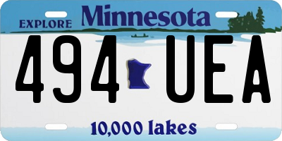 MN license plate 494UEA