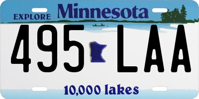 MN license plate 495LAA