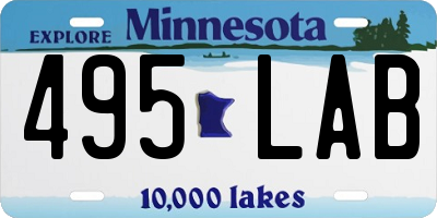 MN license plate 495LAB