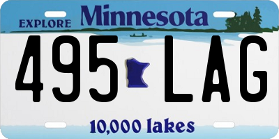 MN license plate 495LAG