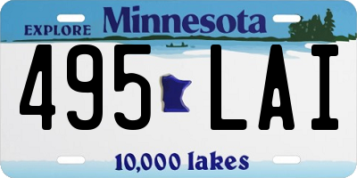 MN license plate 495LAI