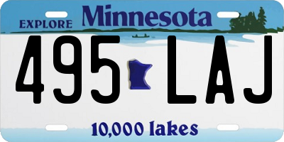 MN license plate 495LAJ