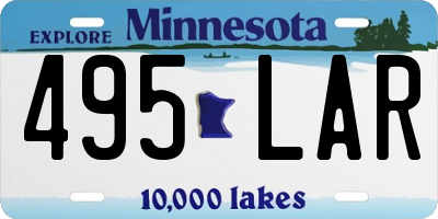 MN license plate 495LAR