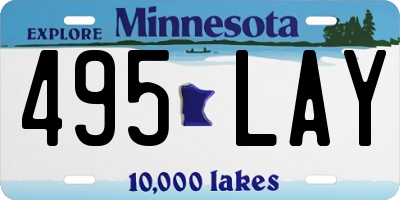 MN license plate 495LAY