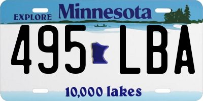 MN license plate 495LBA