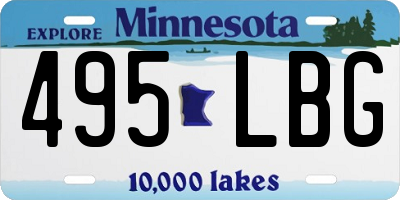 MN license plate 495LBG