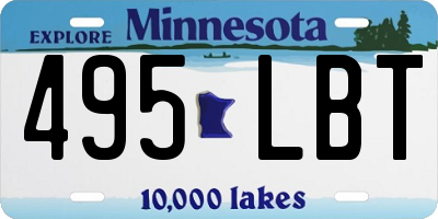 MN license plate 495LBT