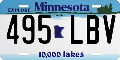 MN license plate 495LBV