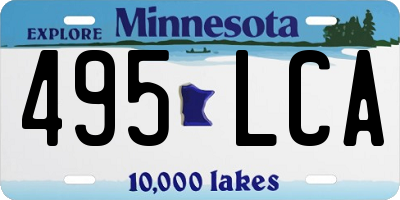 MN license plate 495LCA