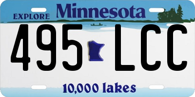 MN license plate 495LCC