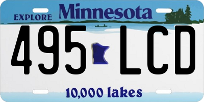 MN license plate 495LCD
