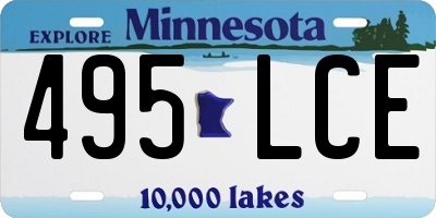 MN license plate 495LCE