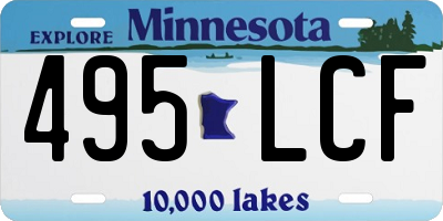 MN license plate 495LCF