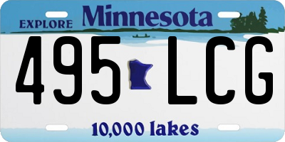 MN license plate 495LCG