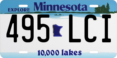 MN license plate 495LCI